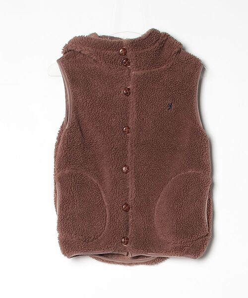 Gymphlex ジムフレックス ボアベスト キャメル ブラウン Gymphlex ダブルジップ フーディーボアベスト 14 キャメル ブラウン