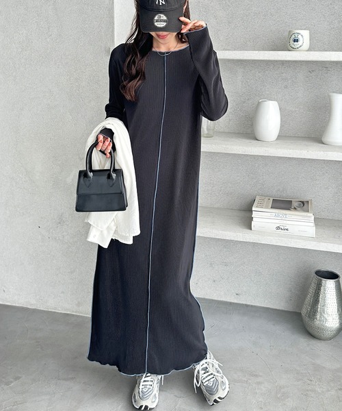 GeeRA（ジーラ） ワンピース 全骨格対応！配色プリーツワンピース