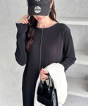 ワンピース 全骨格対応!配色プリーツワンピースの詳細画像3