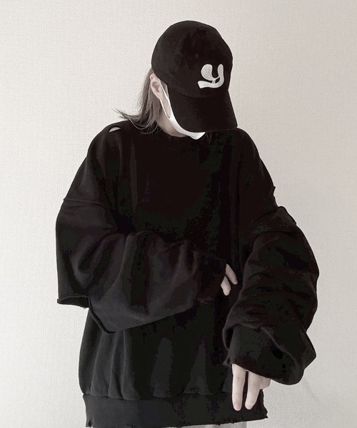 トレーナー/スウェット yaca YACA（ヤーカ） トレーナー スウェット Cutting Damage Sweat