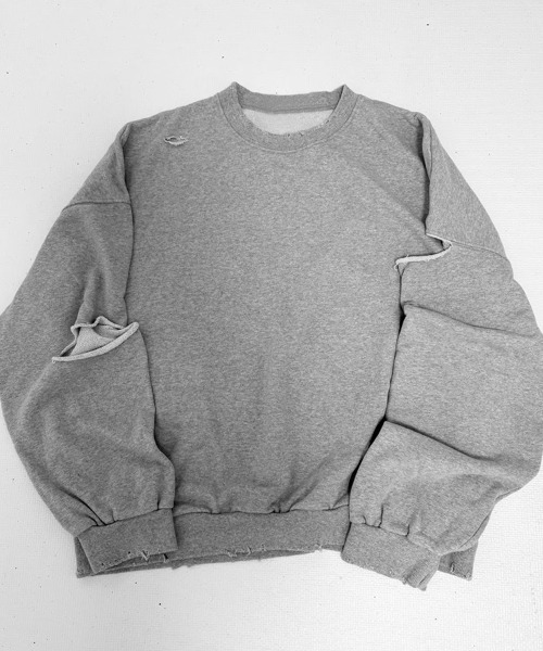 トレーナー/スウェット yaca YACA（ヤーカ） トレーナー スウェット Cutting Damage Sweat