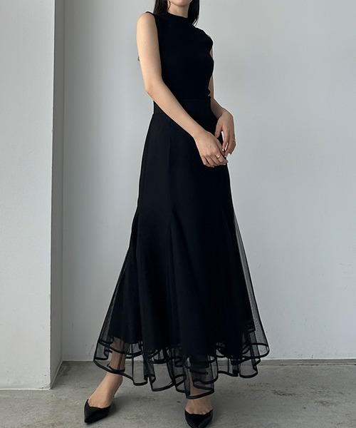 「Louere」 フレアスカート X-LARGE ブラック レディース_画像4