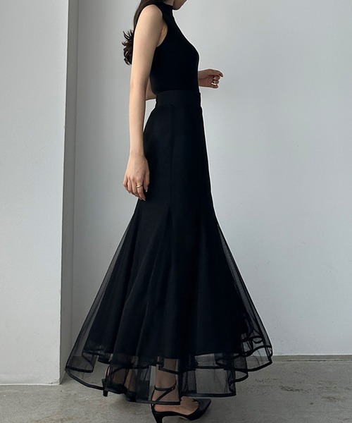 「Louere」 フレアスカート X-LARGE ブラック レディース_画像5