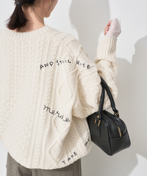 at　新品　スローブイエナ　embroidery カーディガン SLOBE IENA（スローブイエナ）の「《WEB限定/追加2》embroidery