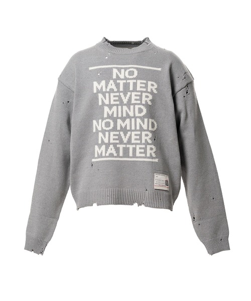 セーター ニット Message Jacquard Knit Sweater メンズの画像