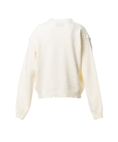 セーター ニット Message Jacquard Knit Sweater メンズの画像