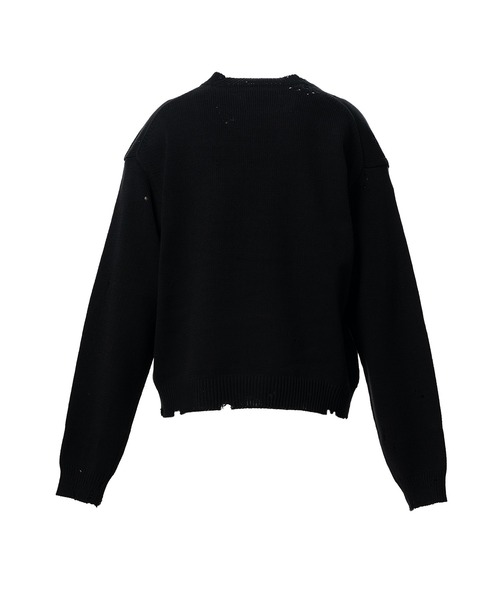セーター ニット Message Jacquard Knit Sweater メンズの画像