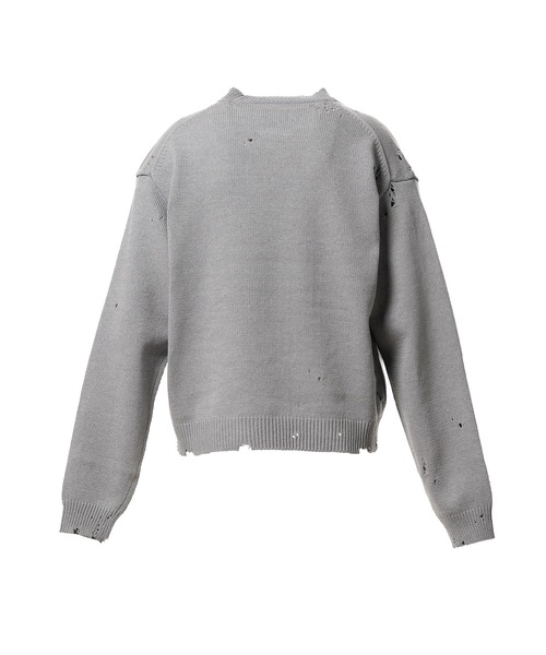 セーター ニット Message Jacquard Knit Sweater メンズの画像