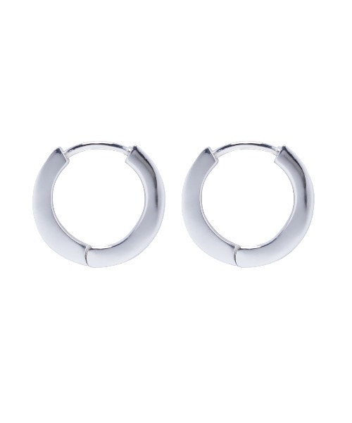 ピアス フラットダブル ダイヤモンド ピアス M シルバー メンズ レディース