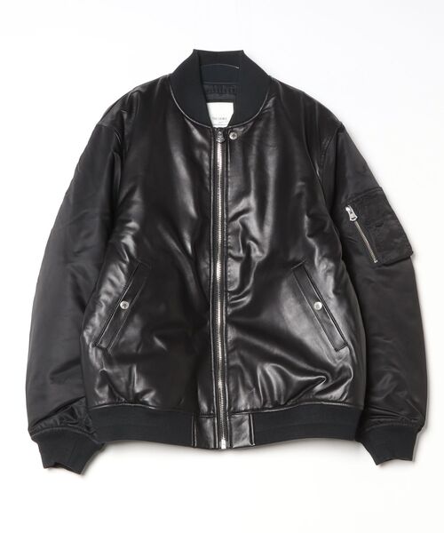 ma1 ma-1 CRIMIE/クライミー/NYLON SLEEVE LEATHER MA1 JACKET/ナイロン スリーブ レザー MA1 ジャケの画像