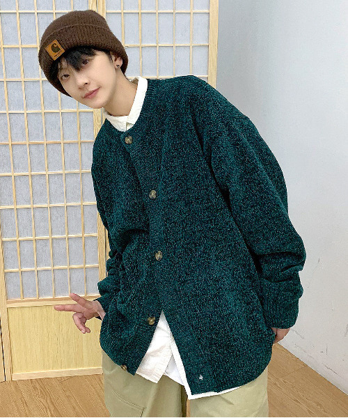 「neos」 ニットカーディガン X-LARGE ホワイト メンズ_画像7