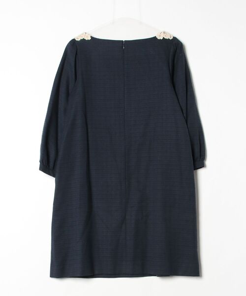 「Bon mercerie」 長袖ワンピース 38 ネイビー レディース_画像2