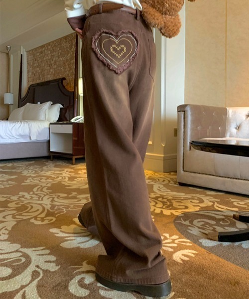 「DIAVEL」 デニムパンツ M ブラウン レディース_画像3