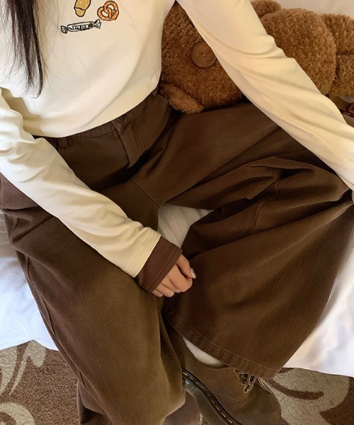 「DIAVEL」 デニムパンツ M ブラウン レディース_画像6