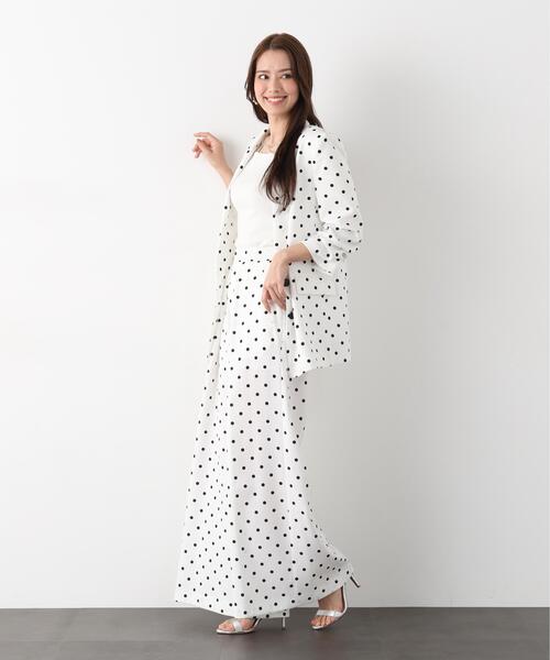 ワイドパンツ パンツ タックプリーツフレアパンツ レディースの画像