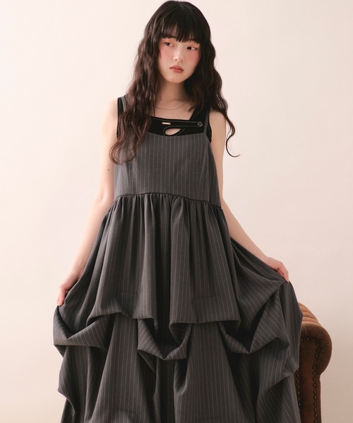 loin nuit ワンピース tuck volume cami onepiece / タックボリューム