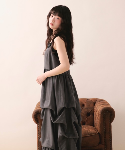 ワンピース tuck volume cami onepiece / タックボリュームキャミワンピースの画像