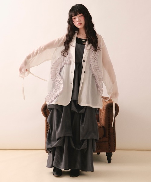 ワンピース tuck volume cami onepiece / タックボリュームキャミワンピースの画像