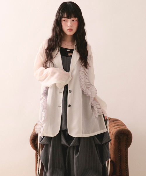 ワンピース tuck volume cami onepiece / タックボリュームキャミワンピースの画像