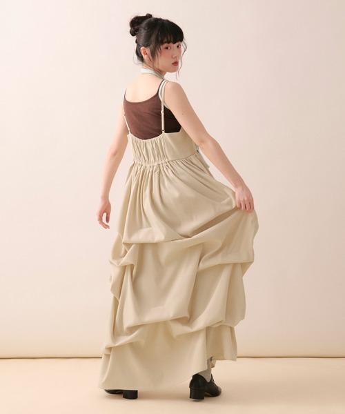 ワンピース tuck volume cami onepiece / タックボリュームキャミワンピースの画像