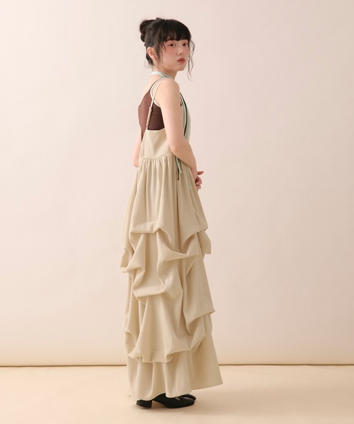 ワンピース tuck volume cami onepiece / タックボリュームキャミワンピースの画像
