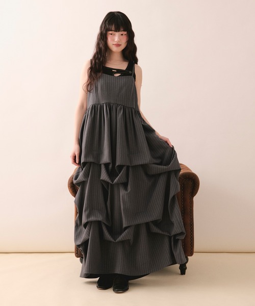 loin nuit ワンピース tuck volume cami onepiece / タックボリューム