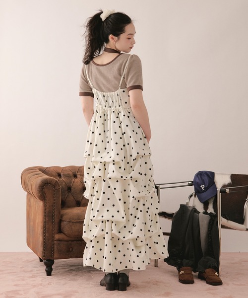 loin nuit ワンピース tuck volume cami onepiece / タックボリューム