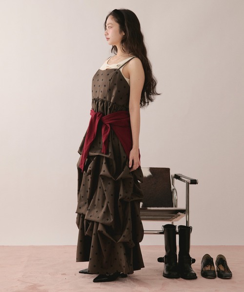 loin nuit ワンピース tuck volume cami onepiece / タックボリューム