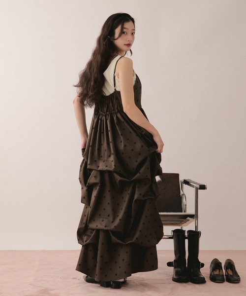 loin nuit ワンピース tuck volume cami onepiece / タックボリューム