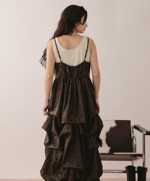 loin nuit ワンピース tuck volume cami onepiece / タックボリューム