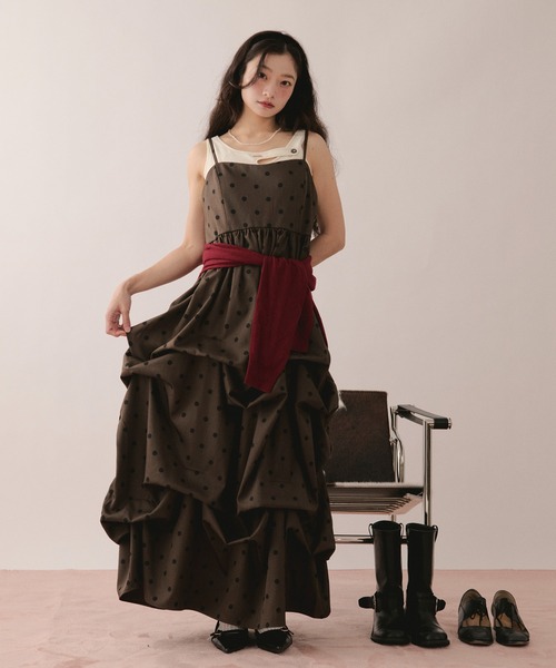 loin nuit ワンピース tuck volume cami onepiece / タックボリューム
