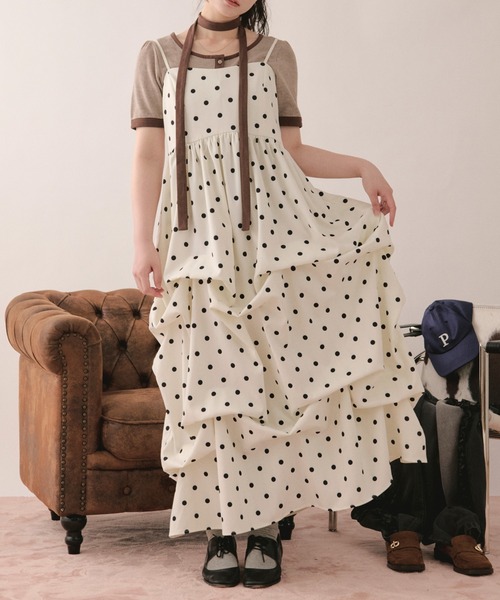 loin nuit ワンピース tuck volume cami onepiece / タックボリューム