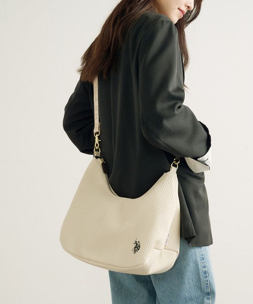 「U.S. POLO ASSN.」 2WAYバッグ FREE ベージュ レディースの画像