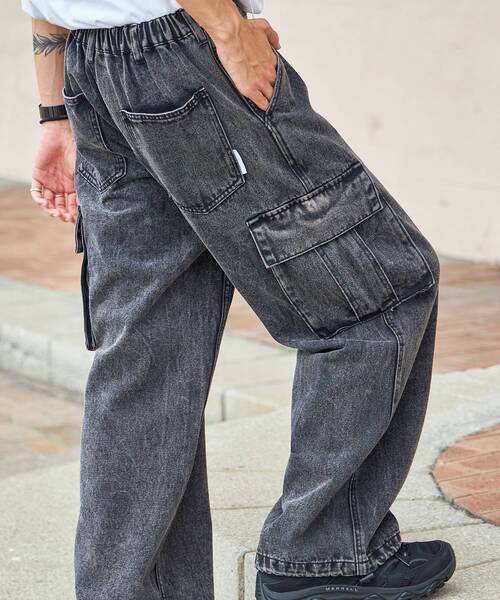 「FFEIN」 カーゴパンツ MEDIUM ネイビー メンズ_画像3
