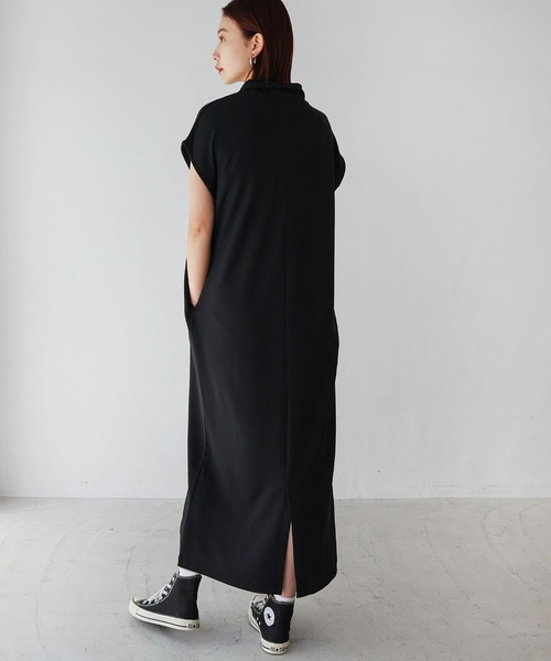 「andme」 「alma design」ノースリーブワンピース FREE ブラック レディース_画像3