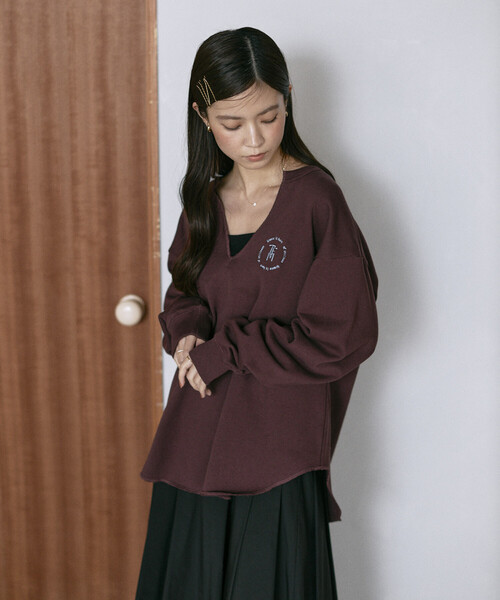 「Firsthand」 スウェットカットソー ONE SIZE チャコールグレー レディース_画像5