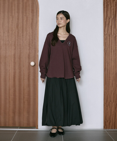 「Firsthand」 スウェットカットソー ONE SIZE チャコールグレー レディース_画像8