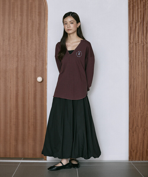 「Firsthand」 スウェットカットソー ONE SIZE チャコールグレー レディース_画像9