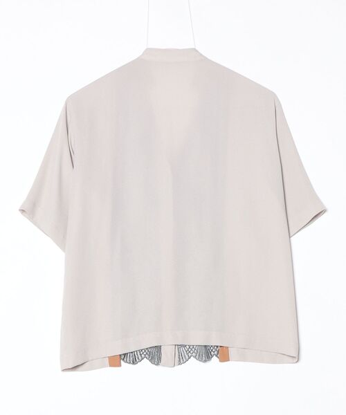 「MURRAL」 Framed flower half sleeve shirts 半袖トップ FREE ベージュ レディース
