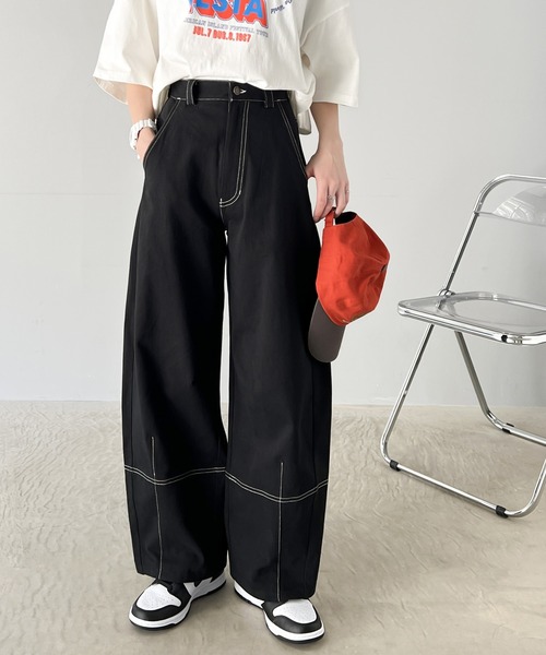 「Java」 デニムパンツ LARGE アイボリー レディース_画像5