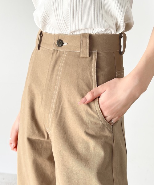 「Java」 デニムパンツ LARGE アイボリー レディース_画像9