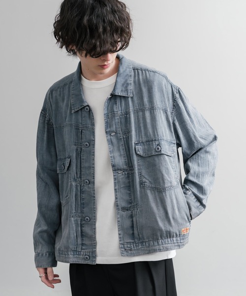 meer. カラー ラッフルズ デニムジャケット KRIFF MAYER（クリフメイヤー） デニムジャケット gジャン オーバー