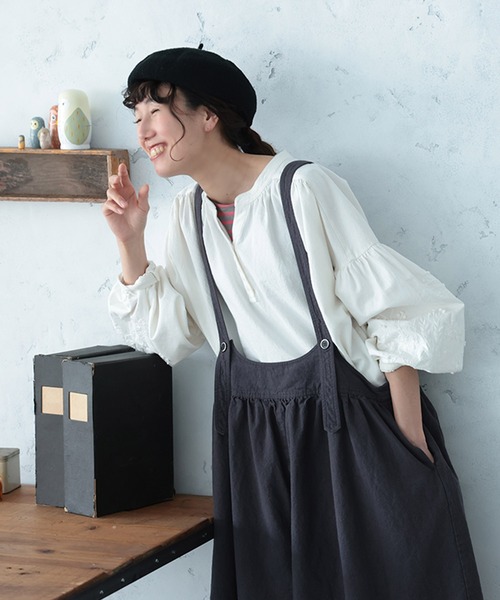 サロペット オーバーオール キュロットみたいなサロペット レディースの画像