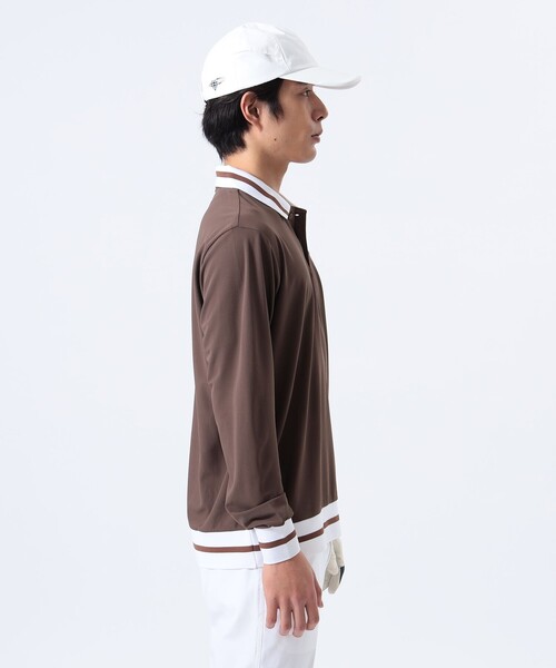 BEAMS GOLF（ビームス ゴルフ） 長袖ポロシャツ L ホワイト メンズ