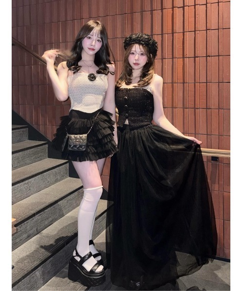 Darich（ダーリッチ） セットアップ レイヤードツイードキャミ