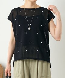 BEARDSLEY（ビアズリー） ニット セーター ドット刺繍ニット