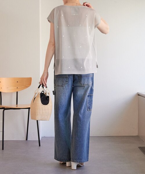 Natiba　【ビアズリー】ドット刺繍プルオーバー BEARDSLEY（ビアズリー） ニット セーター ドット刺繍ニット