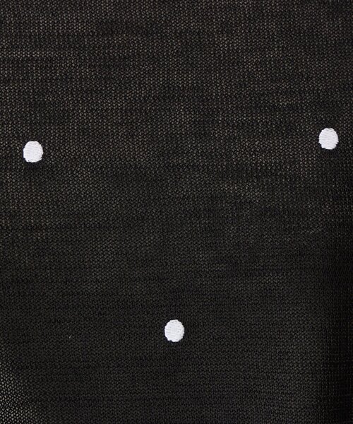 【美品】BEARDSLEY 刺しゅう入りクロップトレーナー ブラック BEARDSLEY（ビアズリー） ニット セーター ドット刺繍ニット