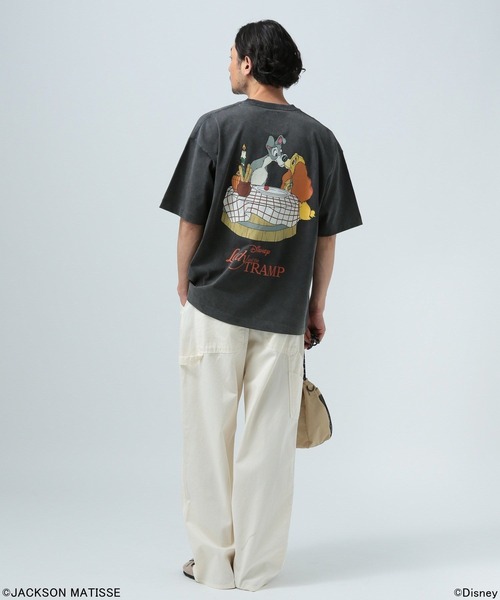 「JACKSON MATISSE」 半袖Tシャツ LARGE チャコールグレー メンズ_画像8