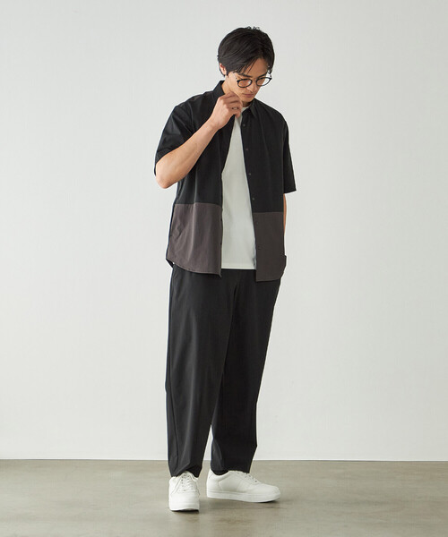 COMME CA ISM（コムサイズム） ワイドパンツ パンツ リップストップ